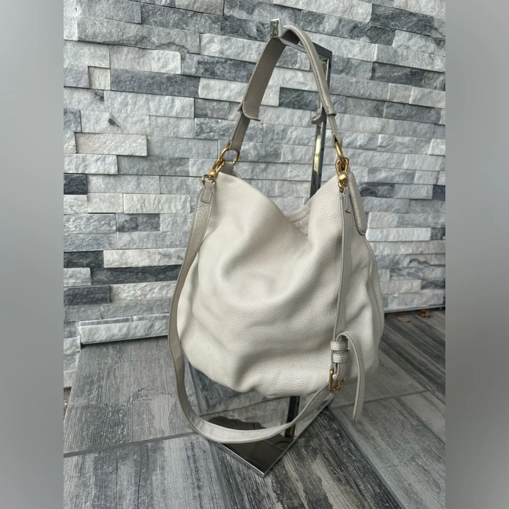 Marc by Marc Jacobs Classic Q Hillier Hobo White Workwear Handbag Purse Two Way - Picture 9 of 17
